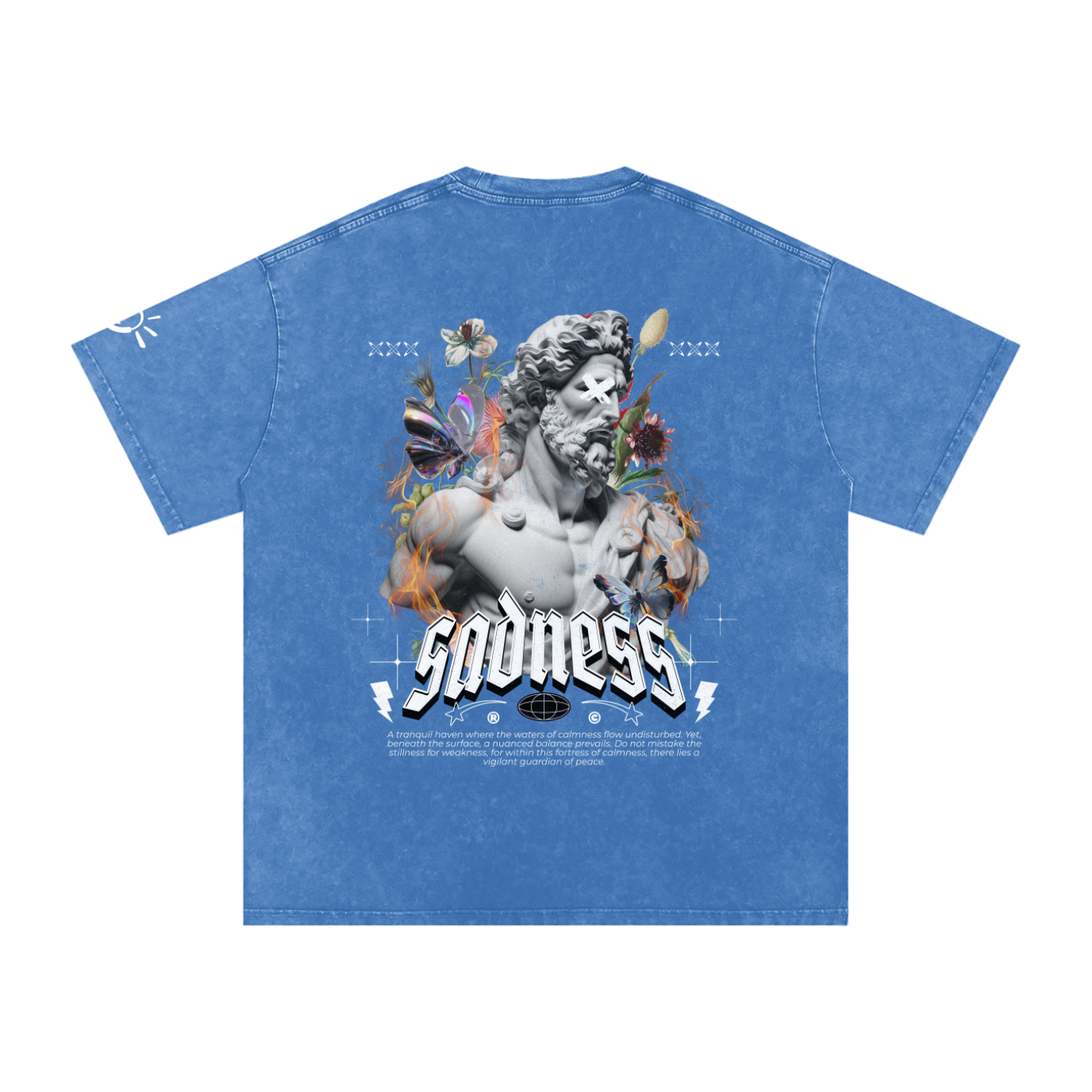 Snow Washed Oversized Cotton T-Shirt