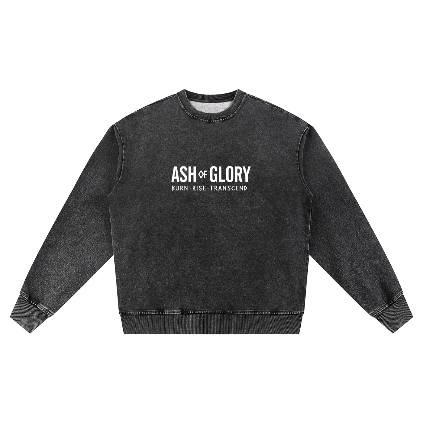 Snow Wash Oversized Crewneck Sweatshirt