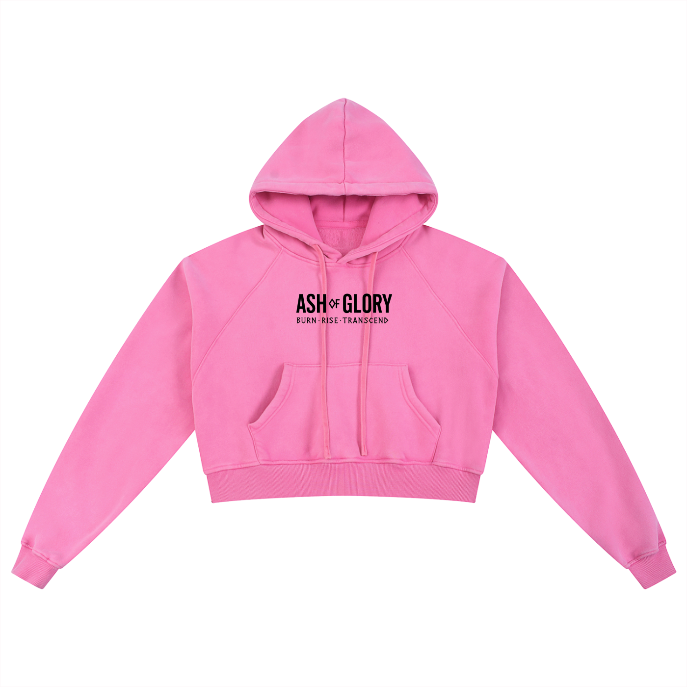 Snow Washed Cropped Hoodie- WOMEN