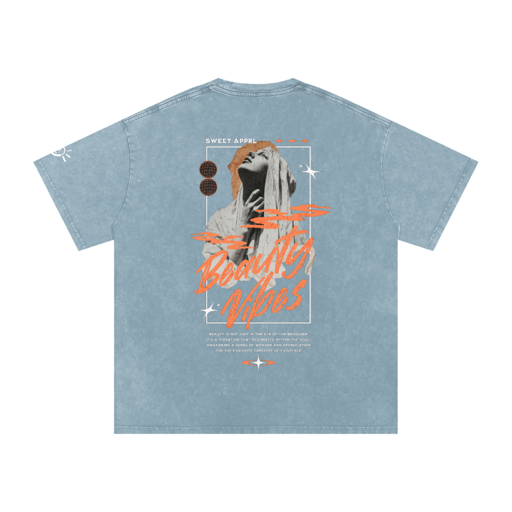 Snow Washed Oversized Cotton T-Shirt