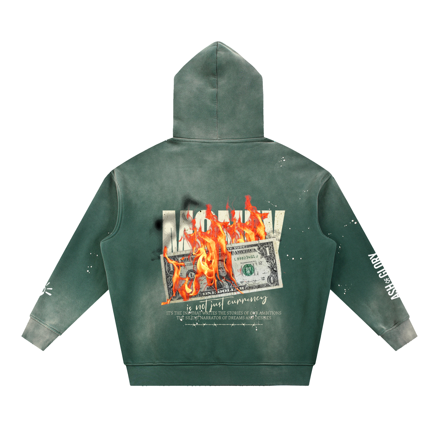 Vintage Washed Frayed Fleece Hoodie