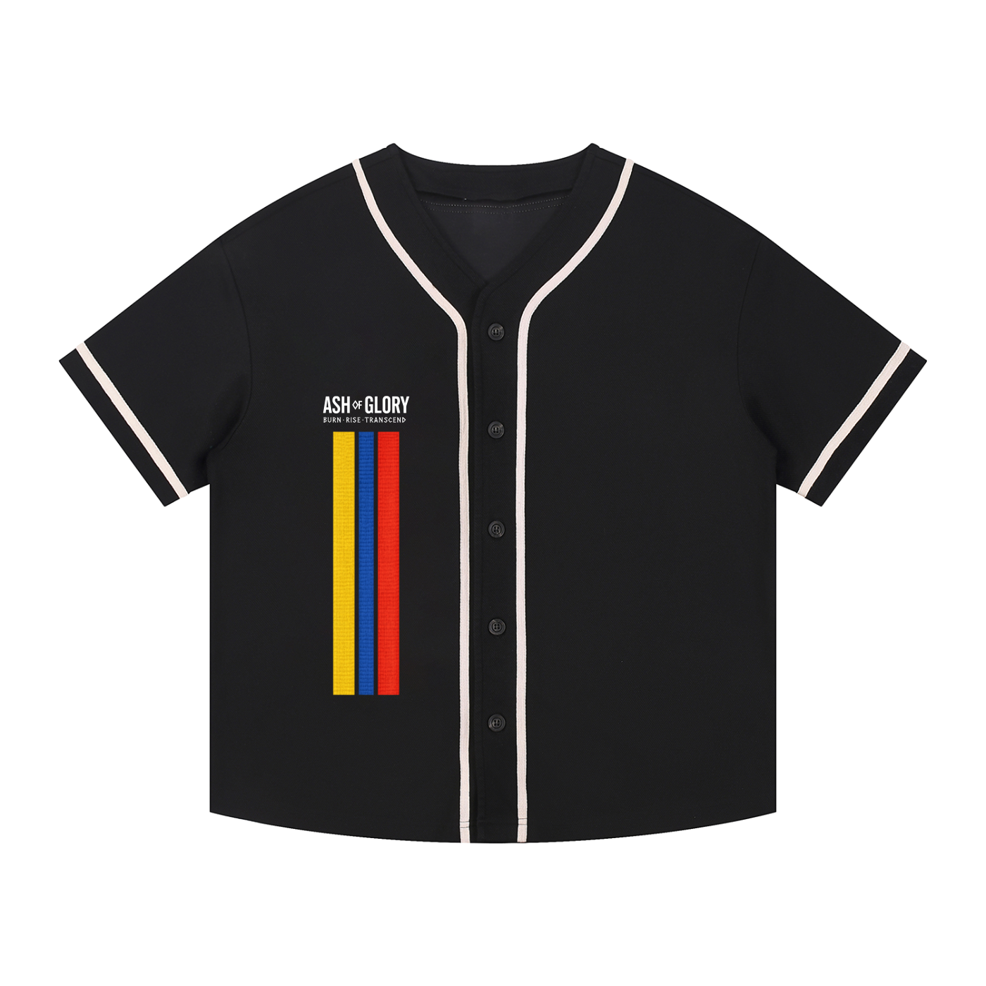 Contrast Piped Button-Up Jersey