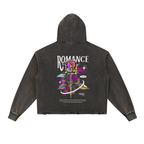 Vintage Washed Frayed-Hem Hoodie