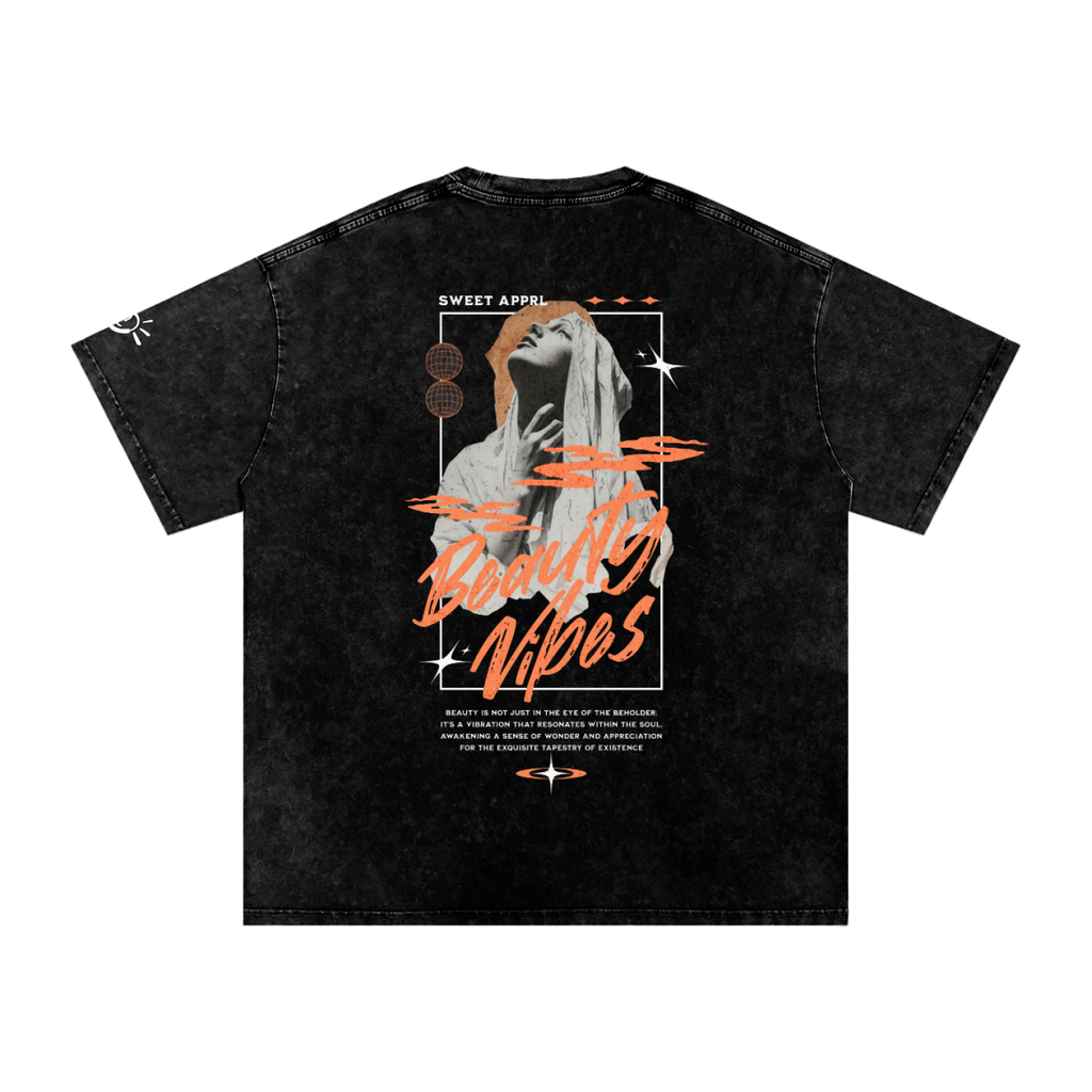 Snow Washed Oversized Cotton T-Shirt