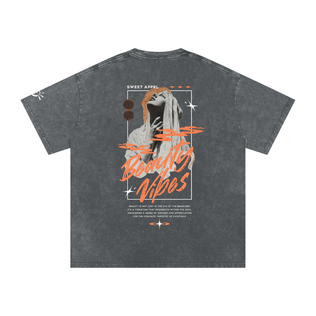 Snow Washed Oversized Cotton T-Shirt