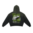Frayed Sunfade Boxy Fleece Hoodie