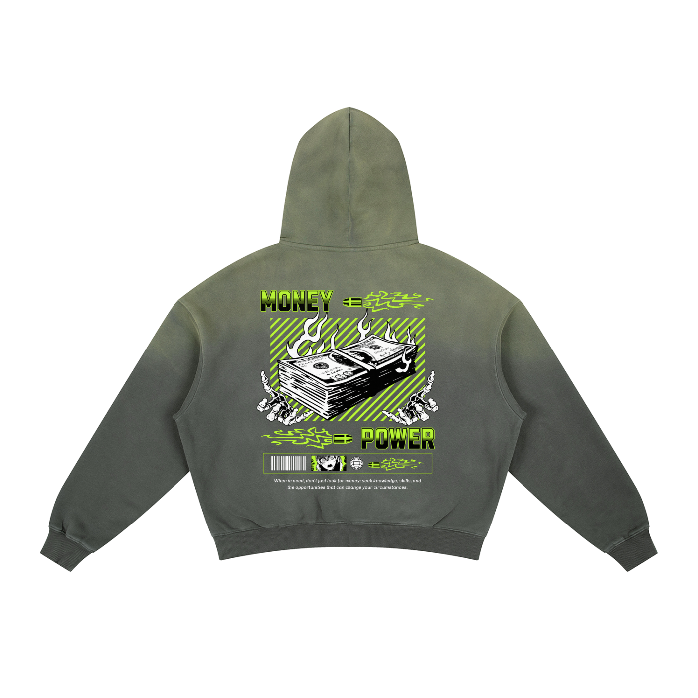 Frayed Sunfade Boxy Fleece Hoodie