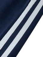 Contrast Side Stripe Slit Skirt