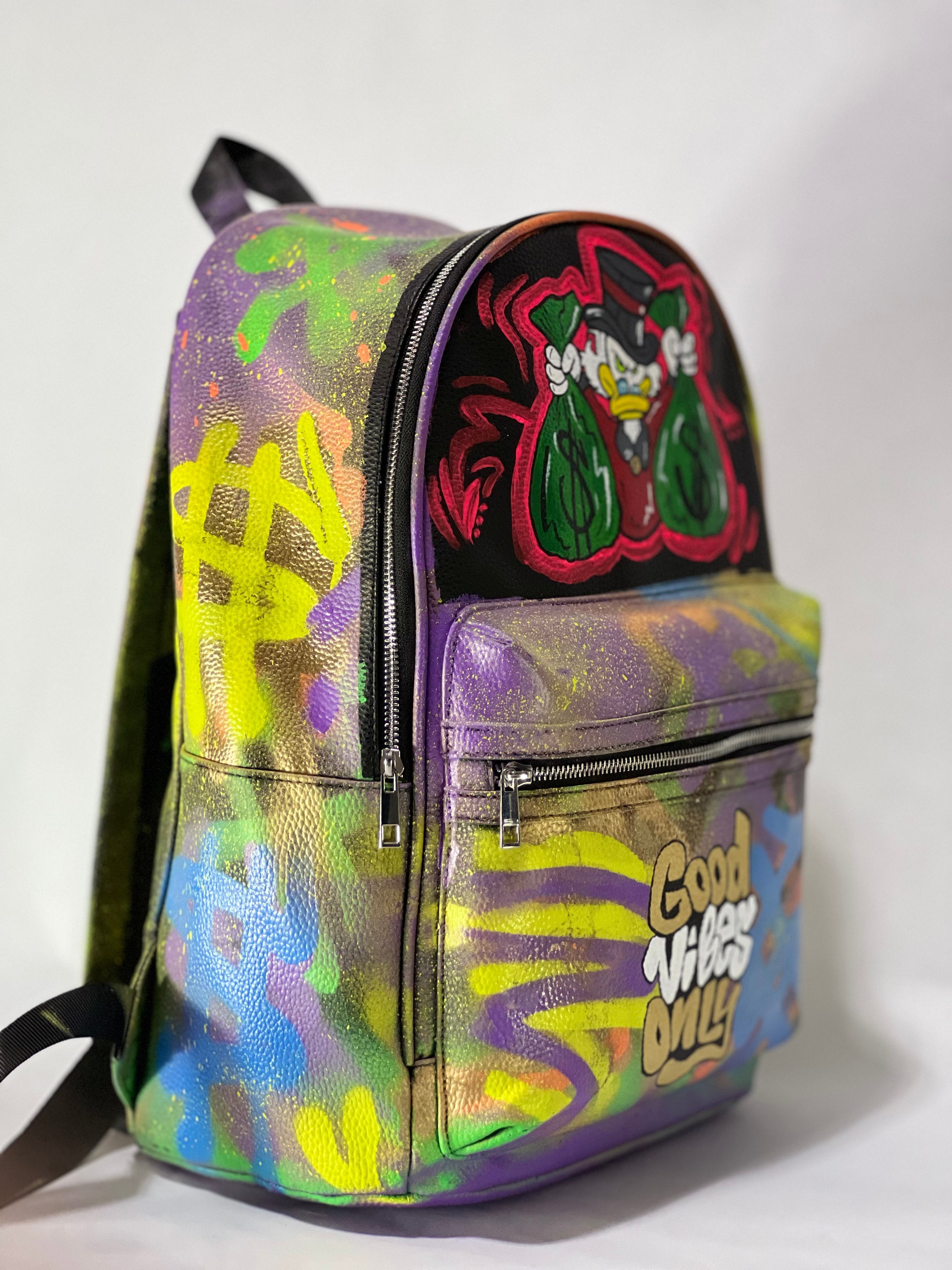 mochila de cuero sintético