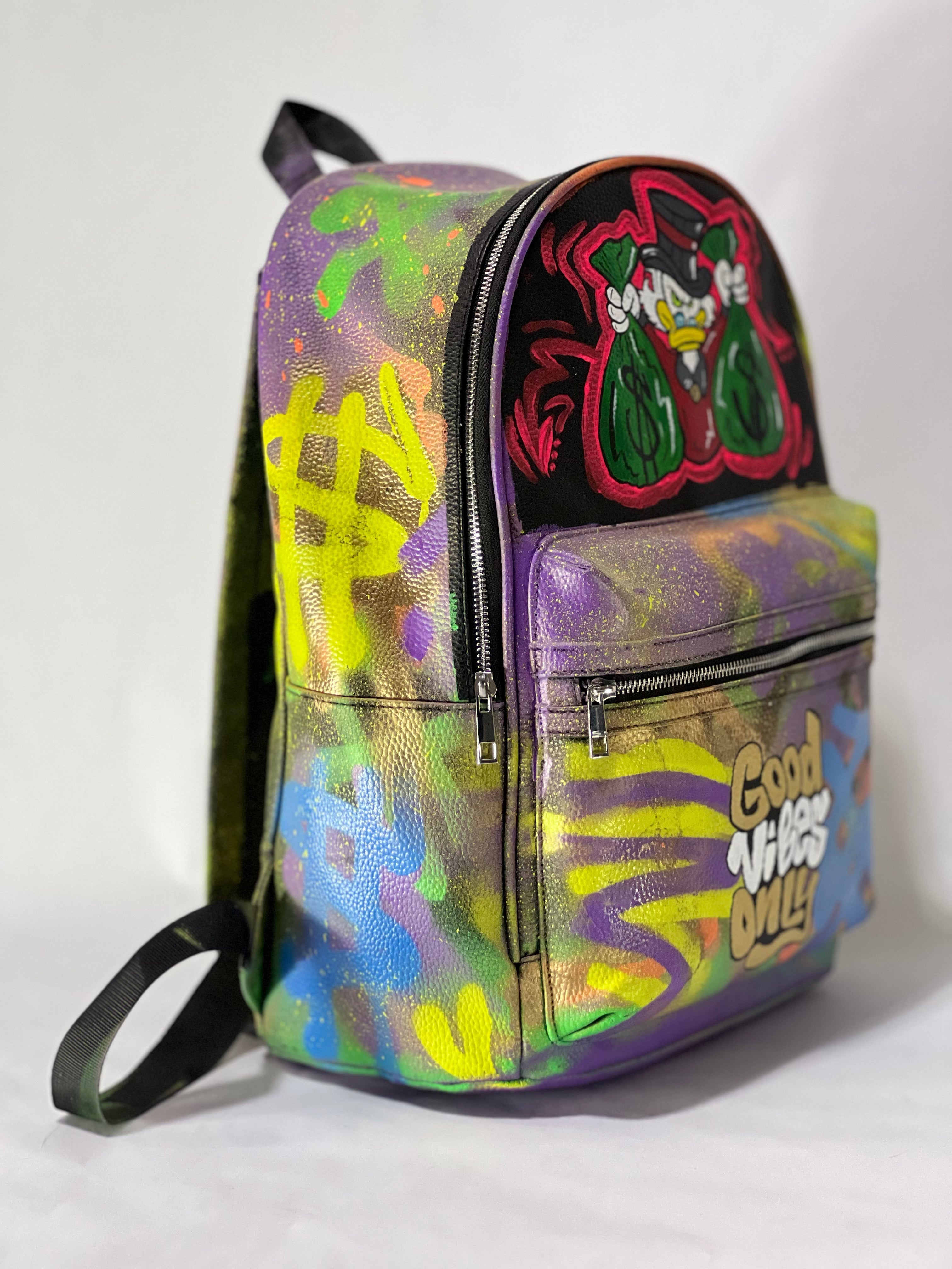 mochila de cuero sintético